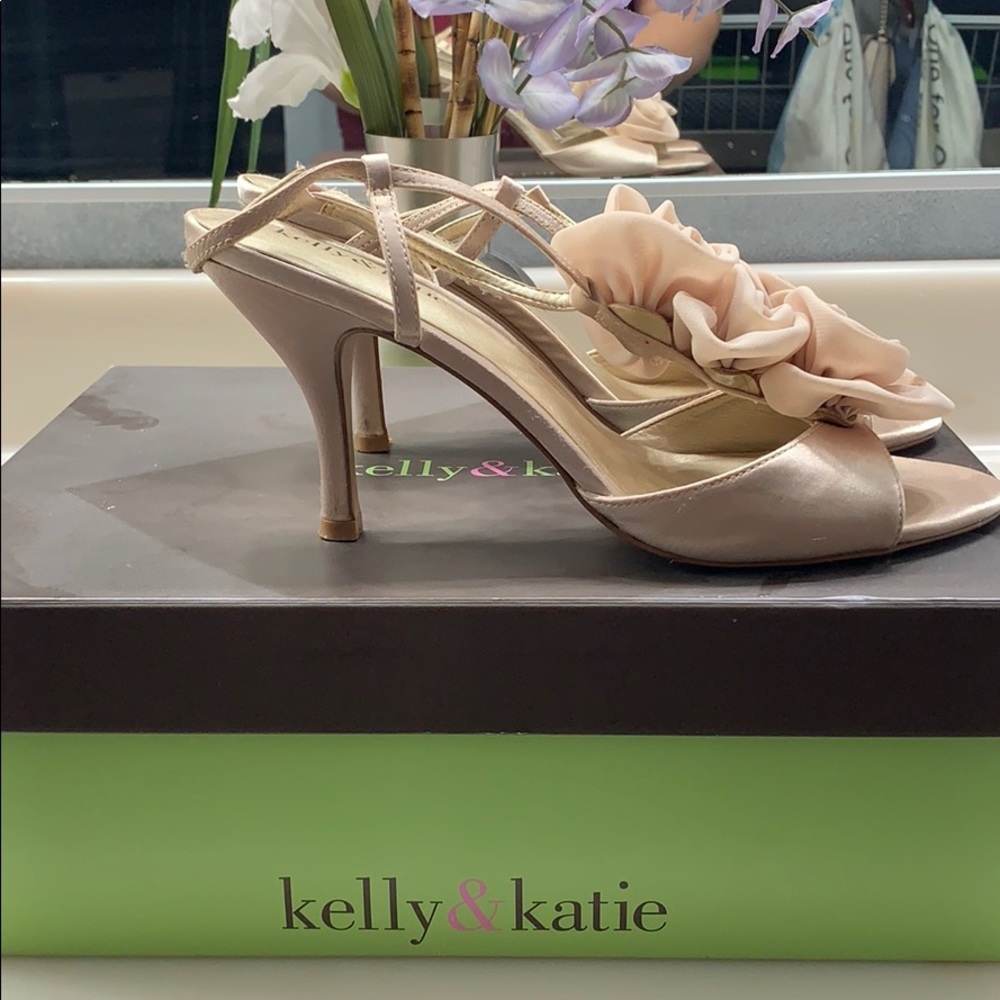 Champagne Slingback Heels